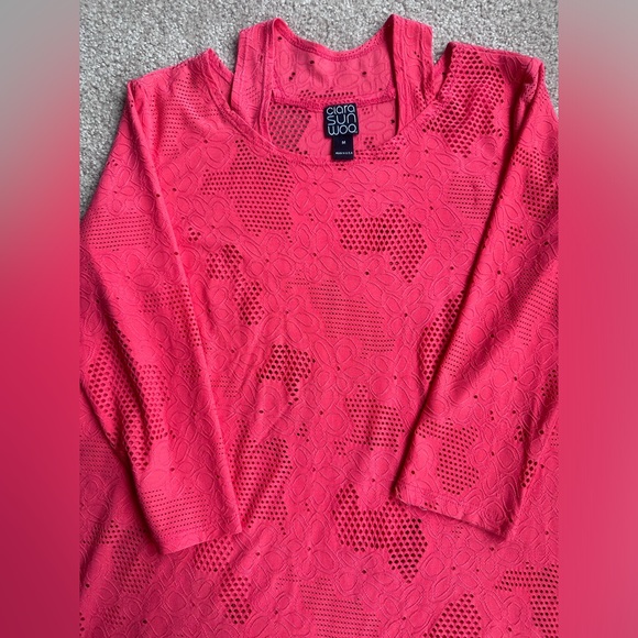 Coral Eyelet tunic top - Picture 3 of 12